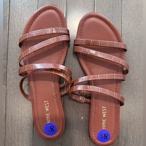 Nine West Brown Sandals, 8.5 women, new without tag